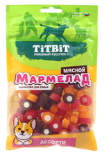 Лакомство для собак Мармелад мясной Ассорти, 120г  ТитБит