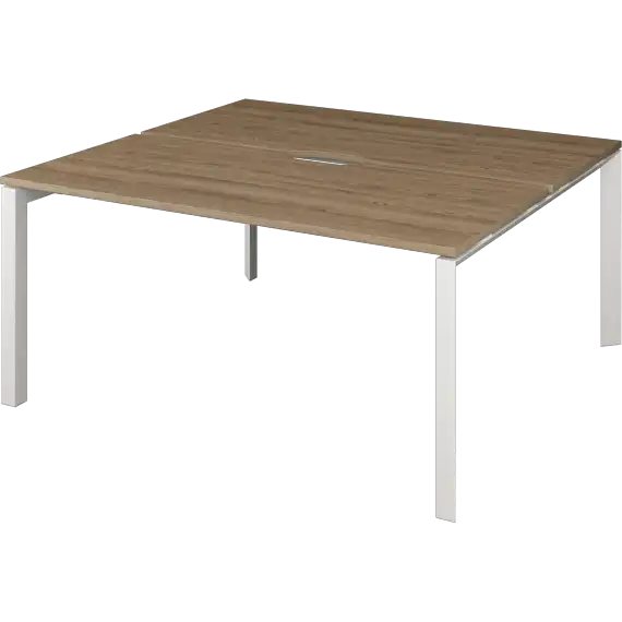 Бенч двойной на 2 рабочих места на металлокаркасе НТМП.П.Б2-160  1600x1496x750 Аргентум-МП