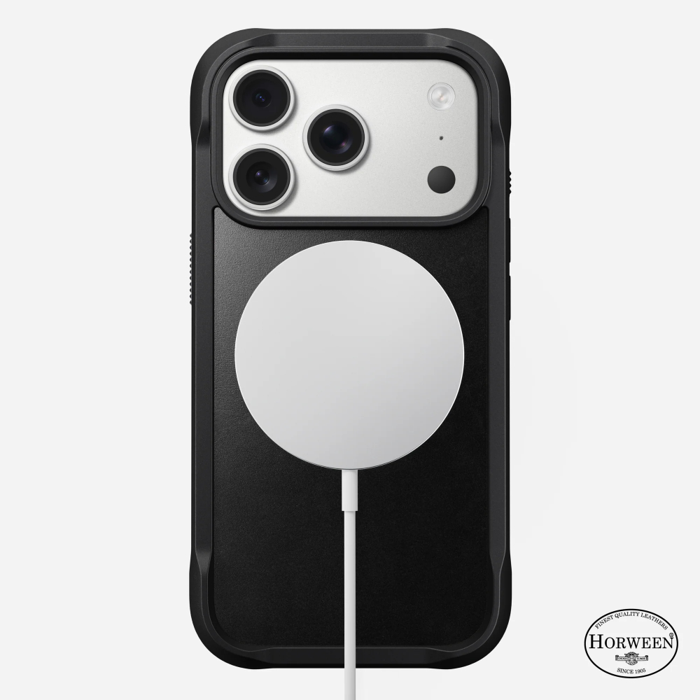 Кожаный чехол Nomad Rugged Leather Case Horween для iPhone 17 Pro Black