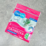Салфетка из микрофибры 30*30см для стекол и зеркал "Christy", Clear Line