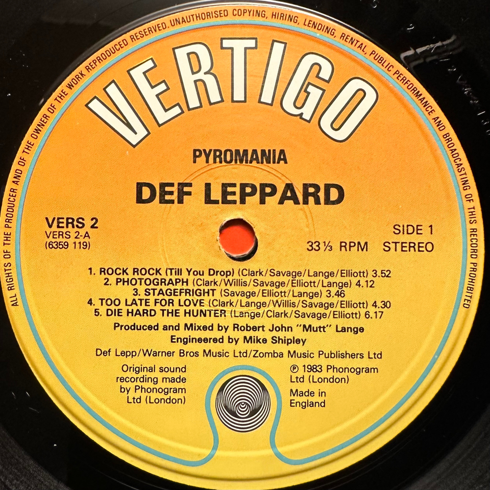 Def Leppard - Pyromania (Англия 1983г.)