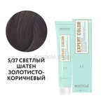 Bouticle Expert Color Hair Color Cream Профессиональный перманентный крем-краситель для волос цвет 5.37 светлый шатен золотисто-коричневый, 100 мл