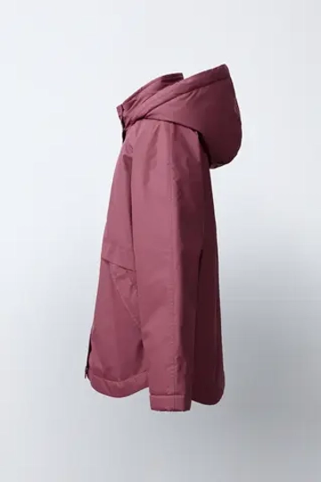 ZARA ПРОРЕЗИНЕННЫЙ ДОЖДЕВИК WATER RESISTANT, КЛУБНИЧНЫЙ