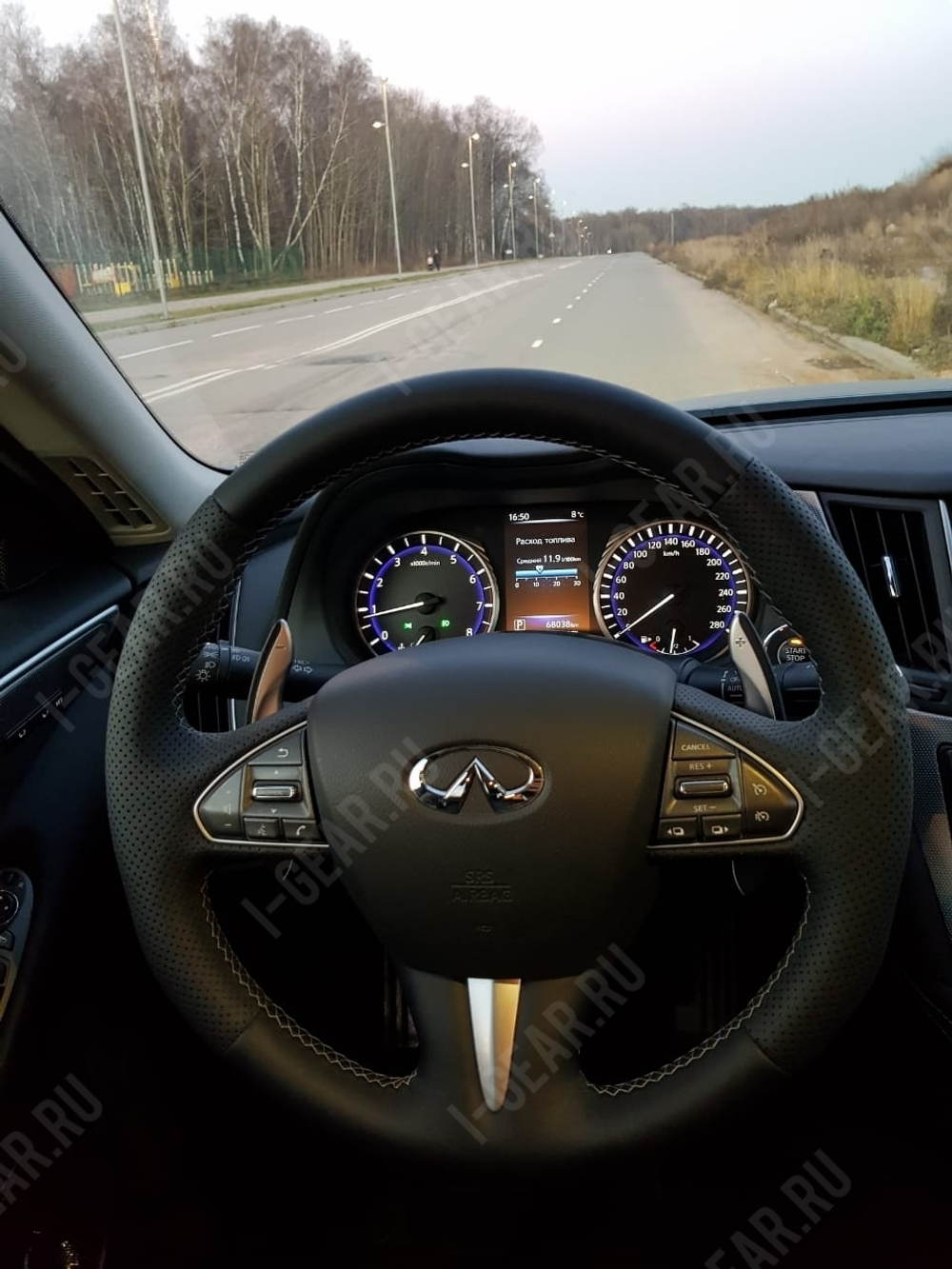 Перетяжка руля Infiniti Q50 новой кожей