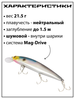 Воблер Минноу Rerange 130 SR 130 мм 21.5 г цвет #21