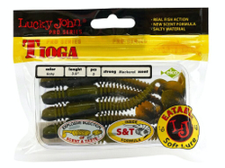 Виброхвосты съедобные LJ Pro Series TIOGA 3.9in (10 см), цв. T45, 5 шт.
