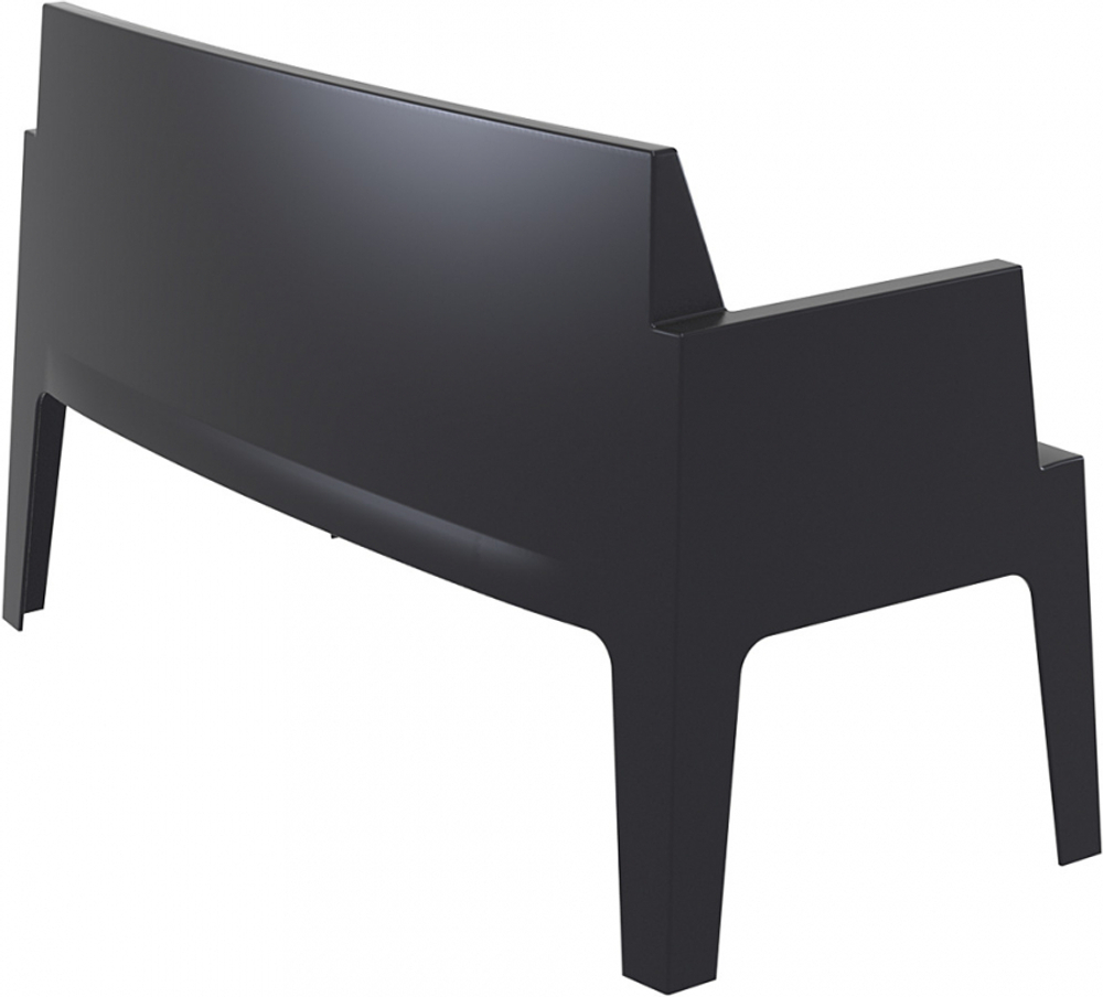 Диван пластиковый двухместный Siesta Contract Box Sofa, черный