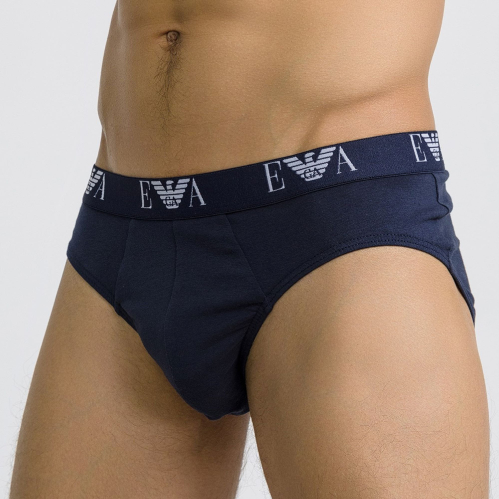 Набор из 3 разноцветных трусов-брифов Emporio Armani (Размер: XXL) (Цвет: разноцветный)