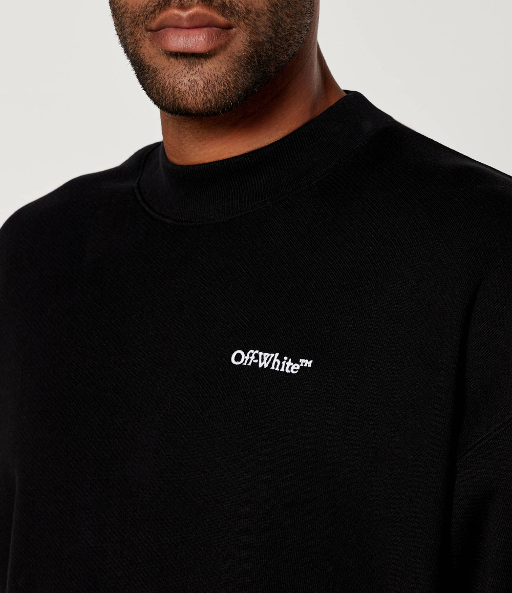 Худи Pixel diag skate OFF-WHITE - черный(OMBA054F 24FLE003)