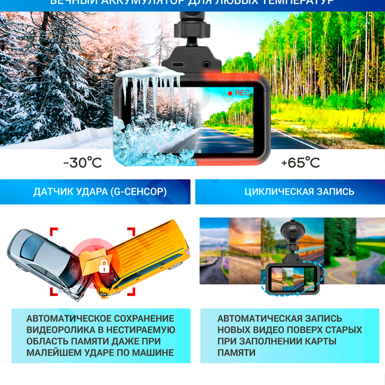 Видеорегистратор с радар-детектором - TrendVision Hybrid Signature Real 4K 2CH