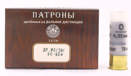 Патрон "СКМ" 12/70 №0 35 гр. "Сверхдал дист.". Цена за штуку, заказ делается в пачках.
