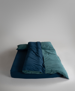 Lımasso КПБ 4 пр. Stonewashed Essualte Dark Green-Dress Blue пододеяльник 200*220, простынь 240*260, наволочки 50*70 2шт