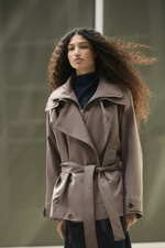 Короткий тренч с воротником-трубой - H&M