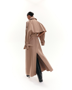 "Trench cape" Тренч-кейп в пол из хлопка.