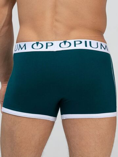 Мужские трусы-боксеры с контрастным поясом и отделкой (Размер: XL) (Цвет: темно-синий)