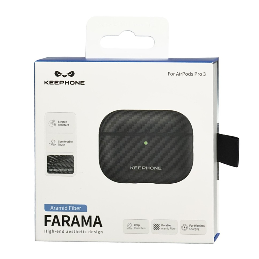 Чехол для Airpods Pro 3 Keephone Farama (Diago) (KPFRAPP3TBK) черный