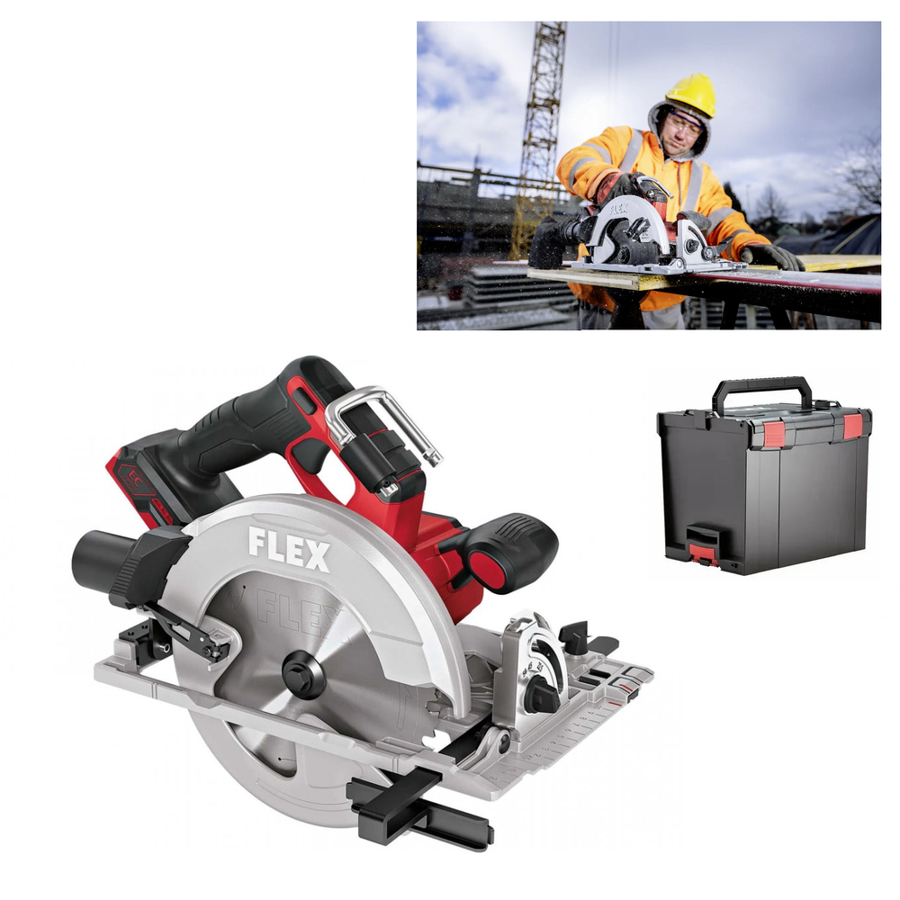 Аккумуляторная дисковая пила FLEX CS 68 18-EC, 18В, диск 190/20 мм, защитный кожух, параллельный упор, в кейсе FLEX 532637