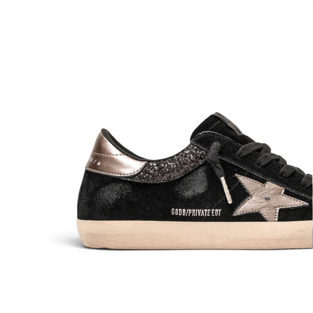 Women’s Super-Star Black Suede Golden Star