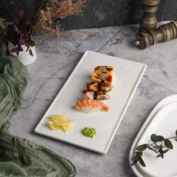Блюдо прямоугольное 30*17 см h1,5 см Relief белое фарфор P.L. Proff Cuisine [3]