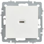 BRITE Розетка USB C 65Вт высокоскоростная зарядка РЮ12-1-БрБ белый IEK