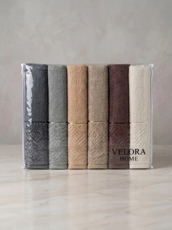 Velora Home Набор Полотенец 50*90 6 шт. 100% Хлопок KY023