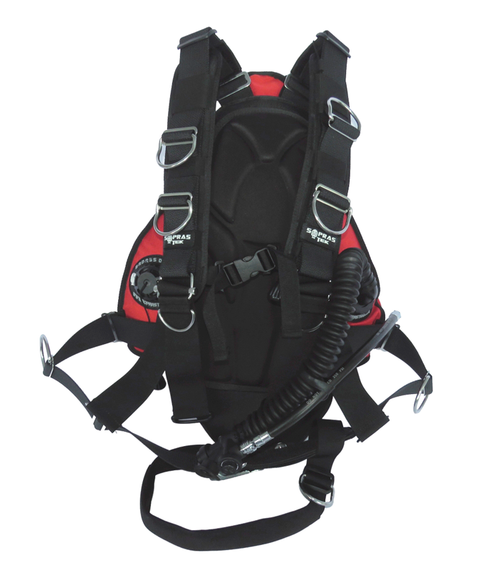 Подвесная система Sopras Sub с крылом для конфигурации Sidemount Rec красный
