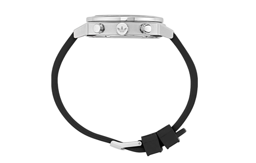 Adidas Originals Wrist Watch Quartz Movement Rubber Strap 44mm White Dial Unisex 100m Water Resistant