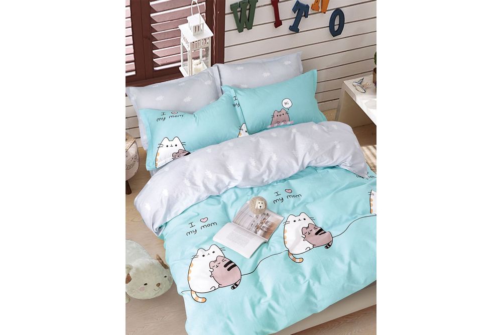 Постельное белье GoodNight Сатин Делюкс 345 с компаньоном 1,5 сп. (с нав. 50х70)