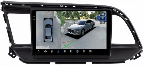 Магнитола для Hyundai Elantra 6 2018-2020 (штатная КЗВ) - FarCar BX1159M-360 монитор 9.5" 2K QLED на Android 13, Быстрая, CarPlay, 4G SIM-слот, 4 камеры в комплекте