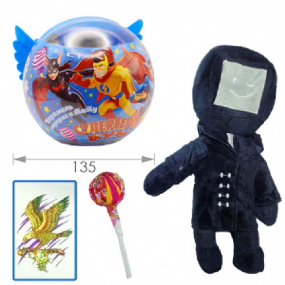Игр.с тату СУПЕРГЕРОИ БУМ + карамель 12г*16шт