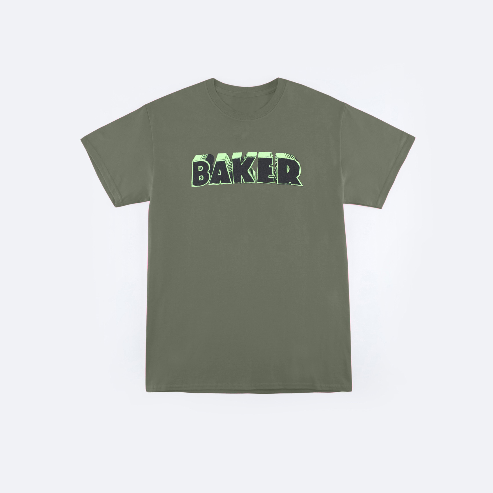 Футболка Baker Bold Tee (military green) артикул: - купить в магазине Дайс