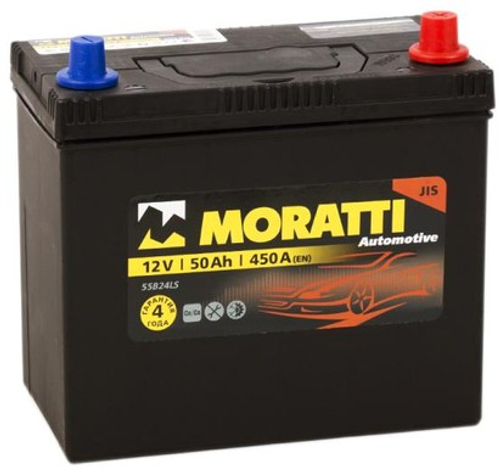 Купить Аккумулятор 6СТ-50 VL,(0) о.п., R+,,Moratti  (JIS)