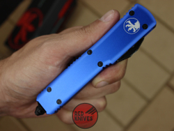 Нож Microtech Ultratech T/E - синяя рукоять, танто клинок сатин RK-380