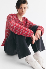 Кардиган с бахромой и жаккардом - H&M