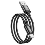 Usb Кабель-зарядка Type-C Hoco X89 2,4A 1м в тканевой оплетке черный