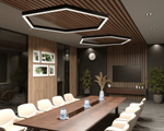 Подвесной LED светильник восьмиугольный LP85-ARENA8-300 62Вт (сегмент 312 мм) 4000К 5704Лм белый 815х815х80мм DIOLUM