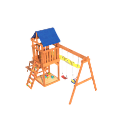 Детская площадка Fun Land с качелями 3в1, горкой и столиком со скамейками