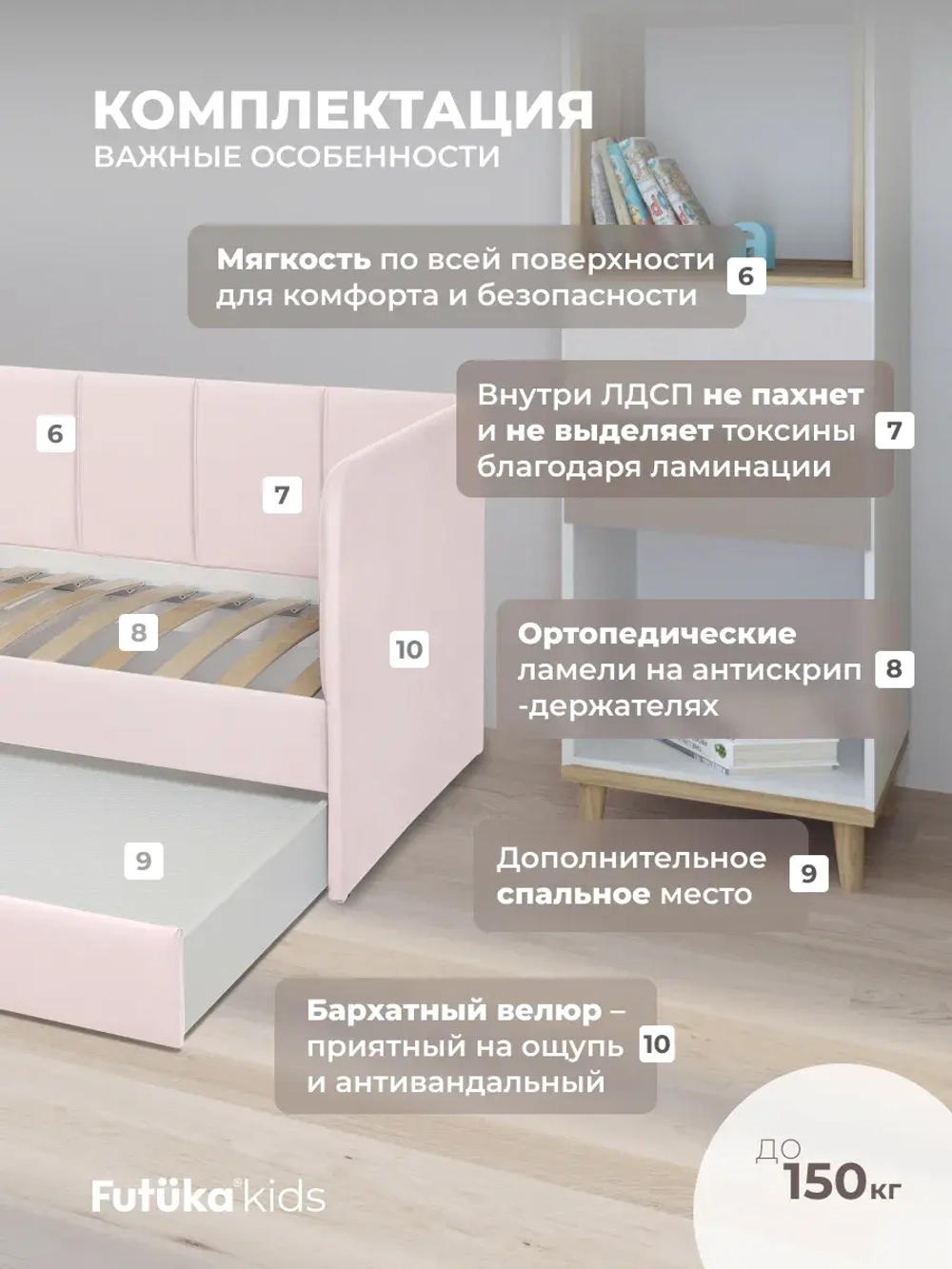 Диван - кровать 180х90 см Стич ткань Микровелюр