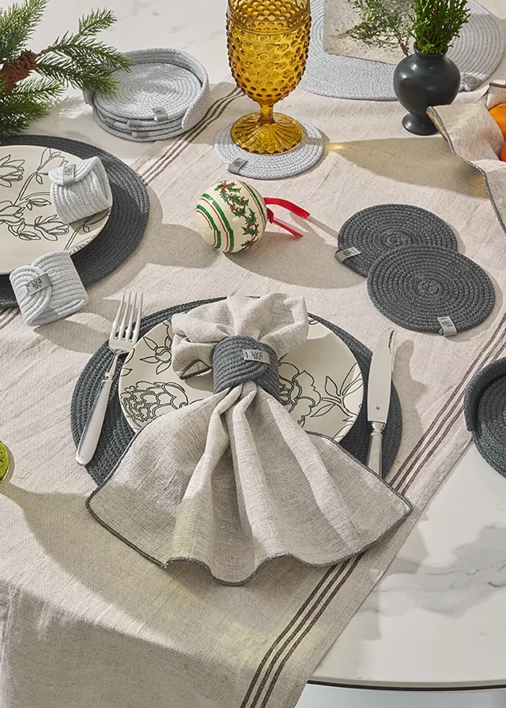 Сервировочная салфетка Luxberry Linen Серый