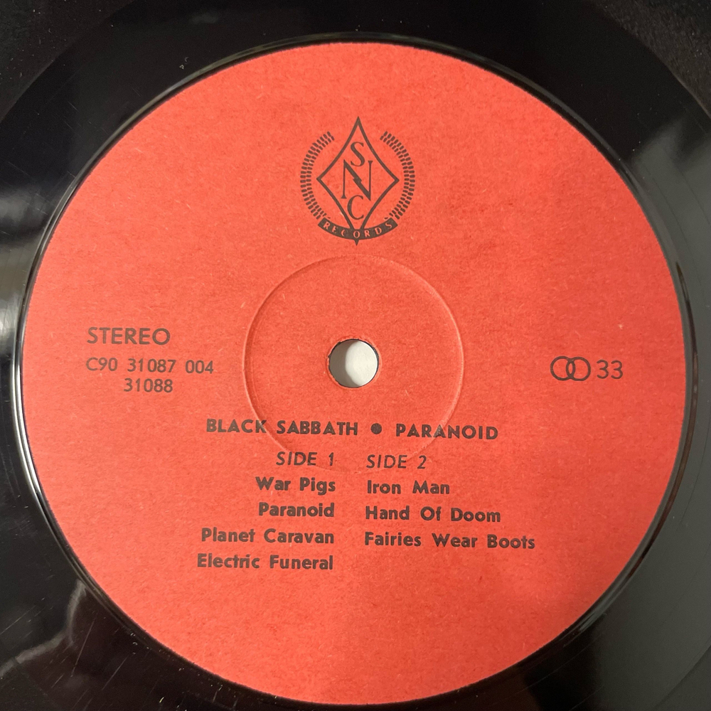 Винтажная виниловая пластинка LP Black Sabbath Paranoid (СССР 1990)