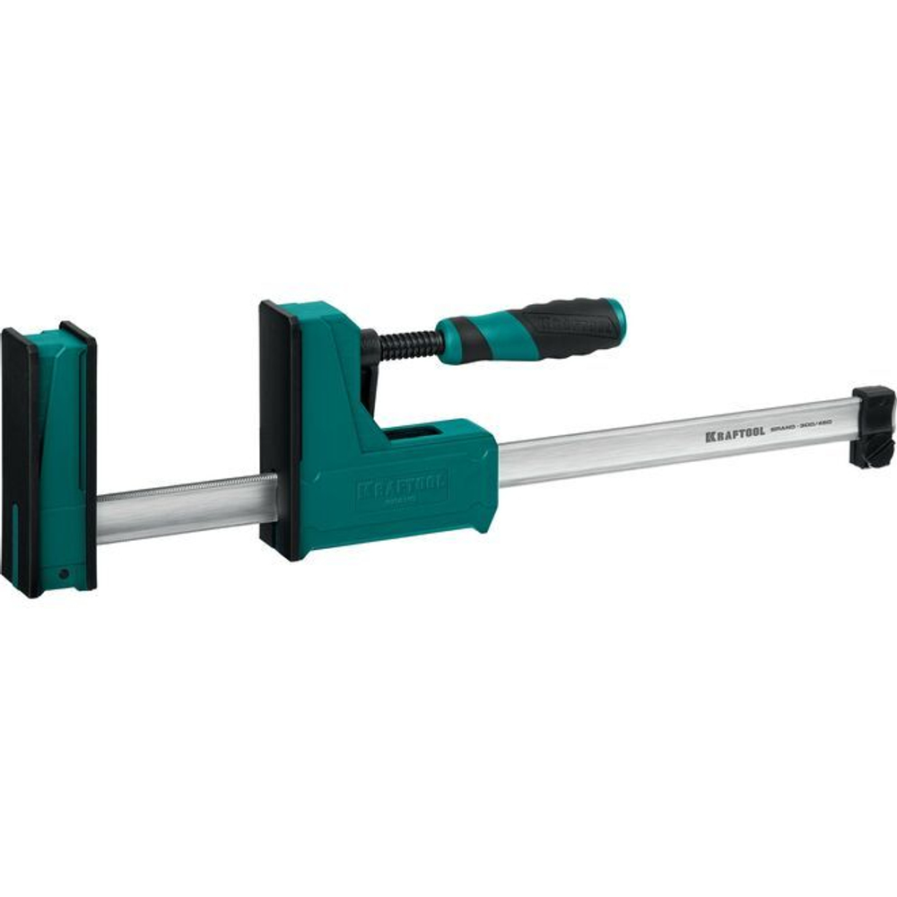 Корпусная струбцина, KRAFTOOL GRAND-300/450 300/450 мм, сжатие/распор, 600 кгс, глубина зажима 95 мм, 32240-30