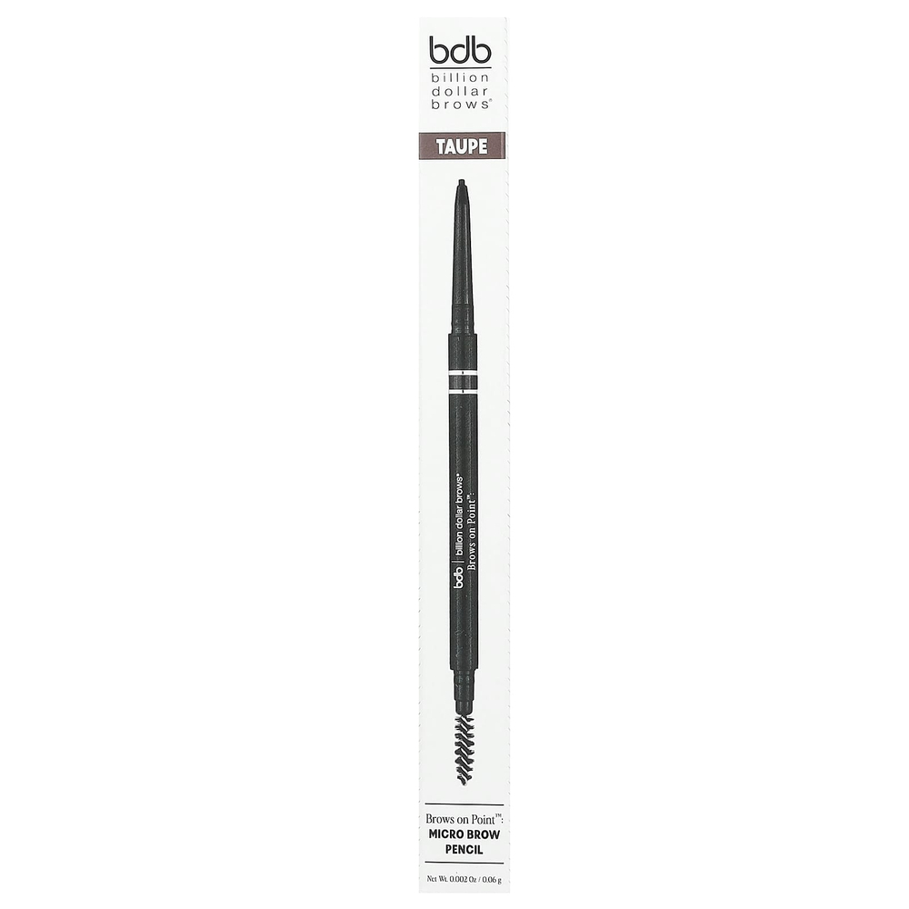 Billion Dollar Beauty, Brows on Point: брови на миллиард долларов микрокарандаш для бровей, серо-коричневый, 0,002 унции (0,002 унции)