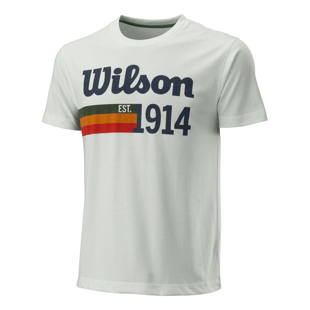 Мужское теннисное поло Wilson Script 14 Tech T-Shirt Men - Grey, White