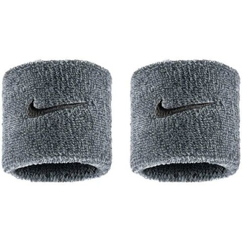 Напульсник теннисный Nike Swoosh 2P - cool grey/black