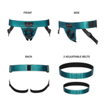 Зеленый пояс для страпона Strap-On-Me Harness Curious (Цвет: зеленый)