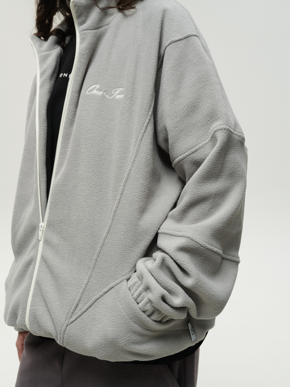 Zip-Up Sweatshirt Grey