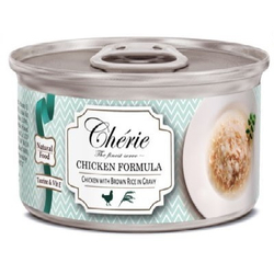 Pettric Cherie Консервы для кошек Рубленная Курица с бурым рисом в подливе, 80гр