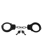 Черные металлические наручники Designer Cuffs (Цвет: черный)