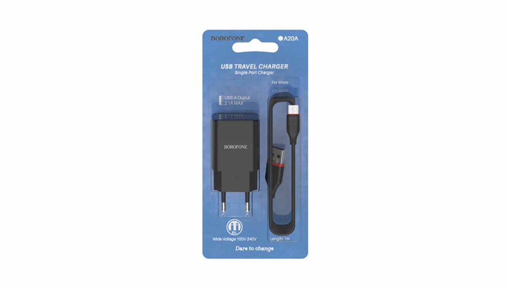 Сетевое зарядное устройство BOROFONE BA64A 1USB 2.1 tipe C