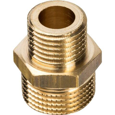 Ниппель STOUT переходной 3/8"x1/4" НР/НР